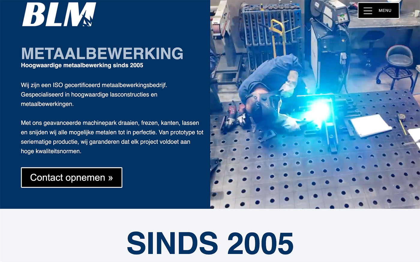 Homepage van blm-groep.nl op desktop