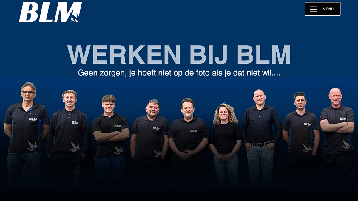 De pagina over BLM groep als erkend leerbedrijf op blm-groep.nl