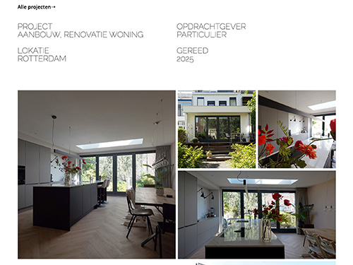 Een projectpagina op ttontwerp.com