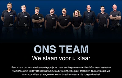 website blm-groep teamfoto